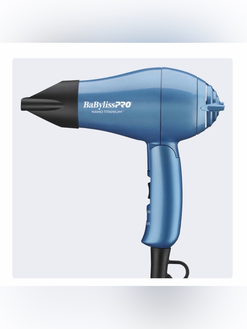 NIB BaBylissPRO® Nano Titanium Travel Dryer